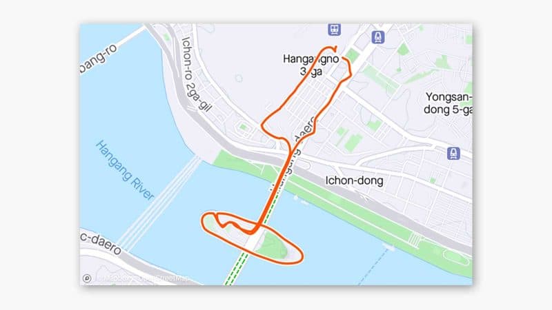 노들섬코스 러닝 코스 1.5km