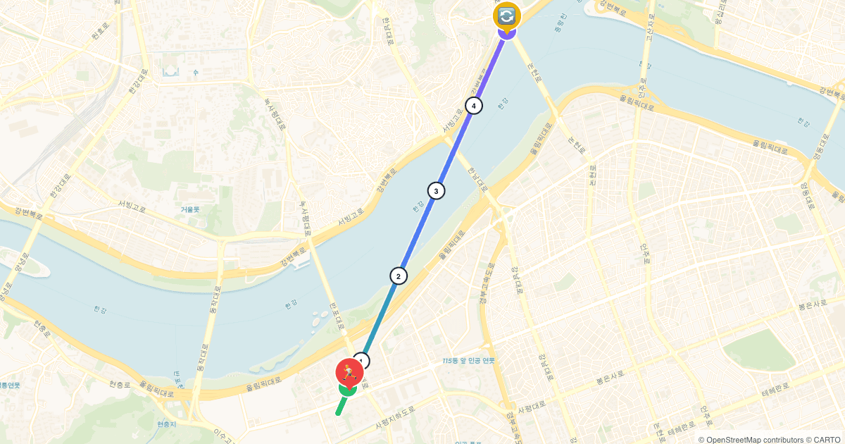 반포2동 5km 왕복
